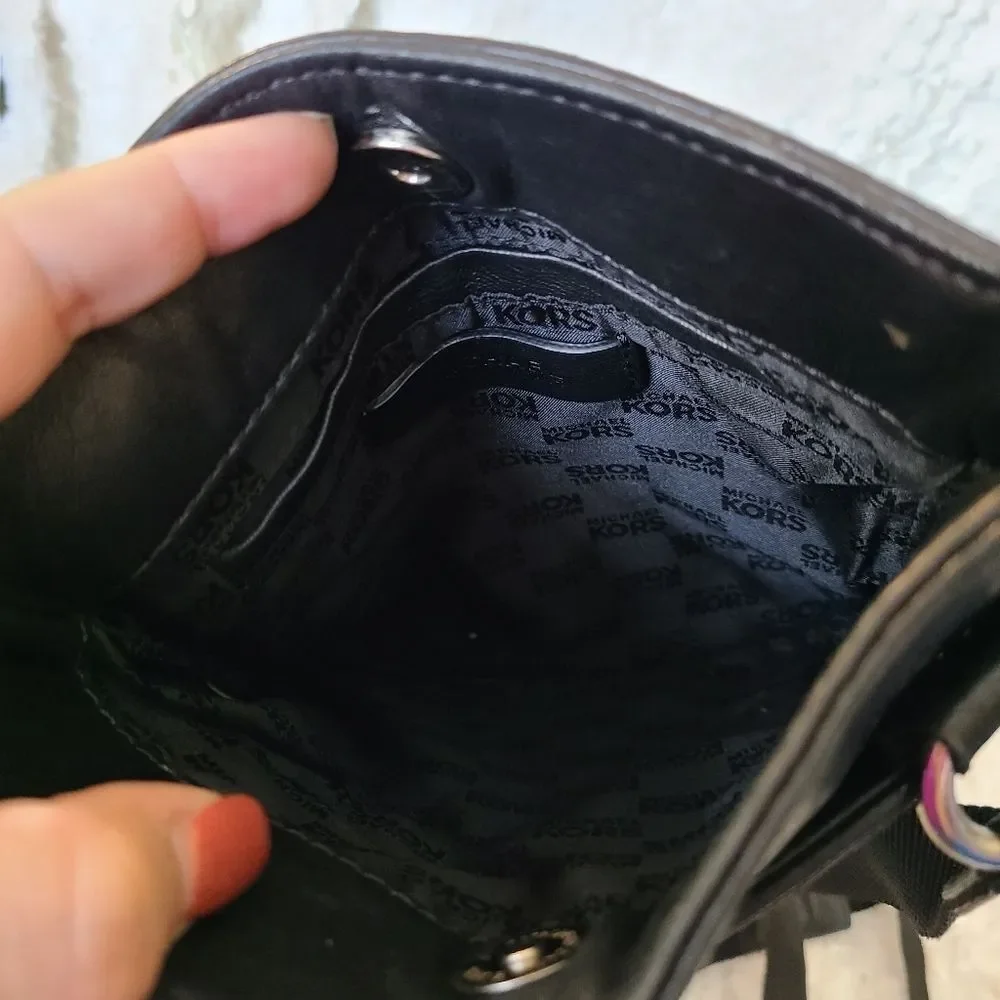 Michael Kors Butter Soft Black Leather Crossbody‎
